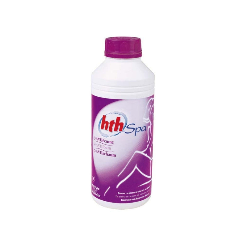 HTH Spa Antischaum 1L – hocheffektives Mittel gegen Schaumbildung im Whirlpool und Spa, sorgt für klares Wasser und entspannende Wellness-Momente.