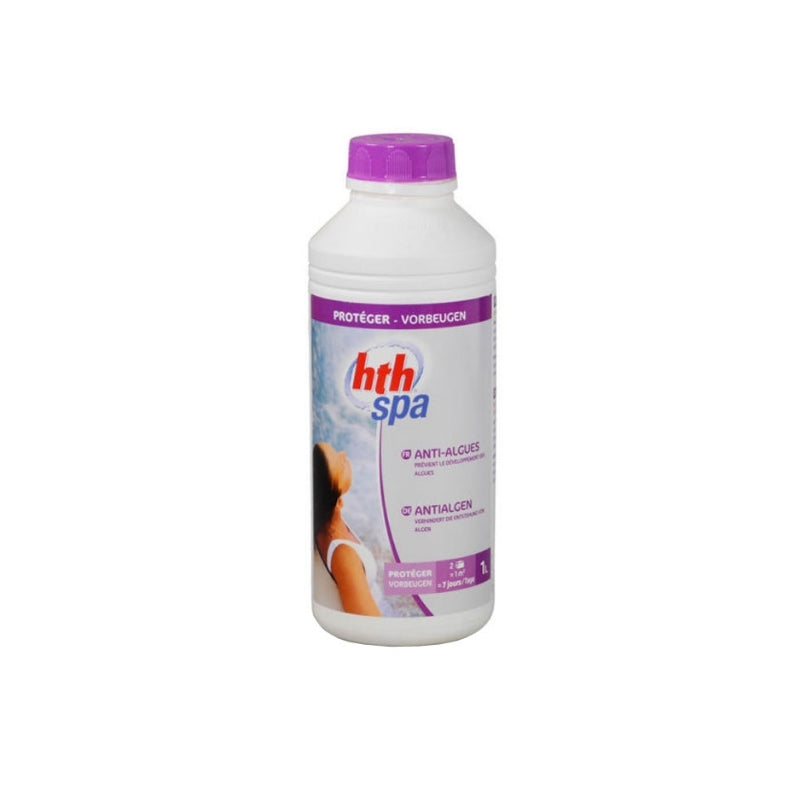 HTH Spa Antialgen Ultra Konzentrat 1L – hochwirksames Algenmittel zur Vorbeugung und Bekämpfung von Algen im Whirlpool oder Spa.