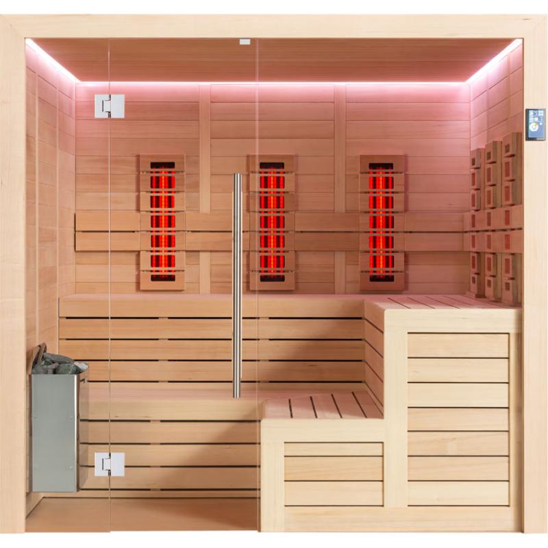 AWT Infrared cabin E1613C-IR Hemlock 180x180 for 3-4 Persons