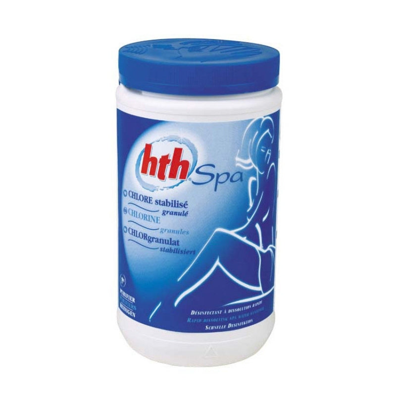 HTH Spa Chlorgranulat 1,2 kg – schnell lösliches, stabilisiertes Chlor für Whirlpool und Spa zur effektiven Wasserdesinfektion