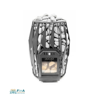 Cozy 12 OG – technische Außenansicht des Ofens mit klarer Linienführung und kompaktem Design