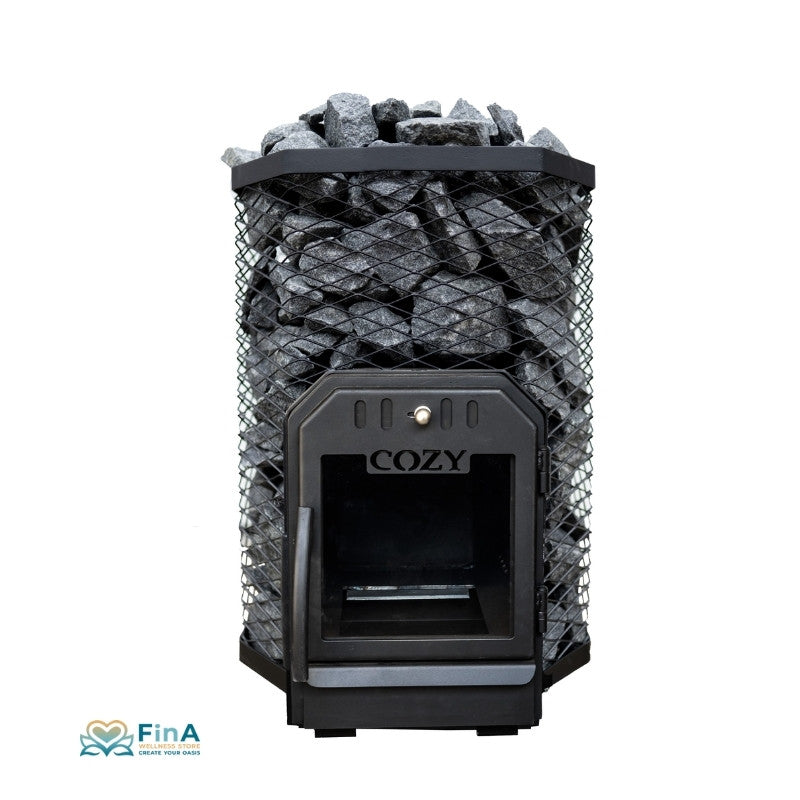 Cozy 18 TW wood-burning sauna heater 10.1 kW - BimSchV2 for 9-18 m³ sauna cabins