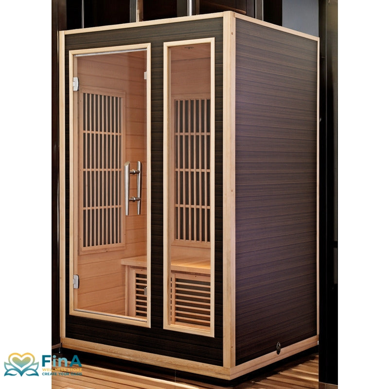 Harvia Infrarotkabine 120x105 cm für zwei Personen mit Holzverkleidung