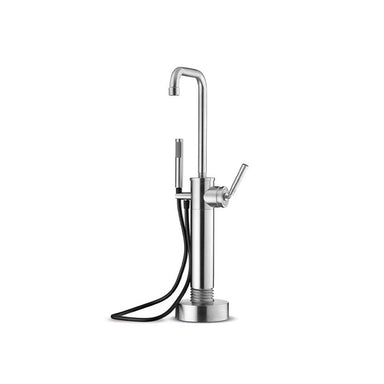 JEE-O soho Standarmatur in RAW Edelstahl – freistehende Designarmatur für Badewannen