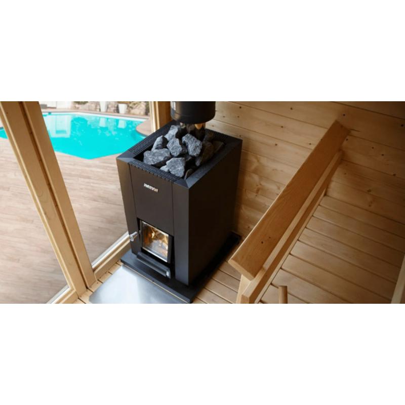 AWT THE CUBE X2 Hemlock Outdoor sauna 225x225 for 4+ Persons