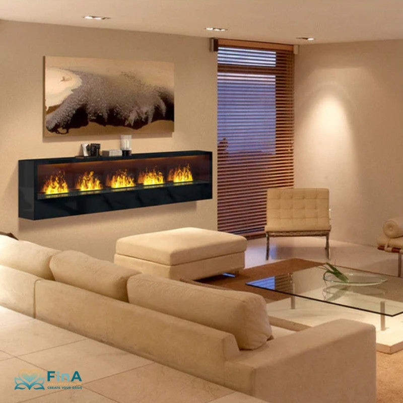 The Flame Hip-Wall in Schwarz im Wohnzimmer
