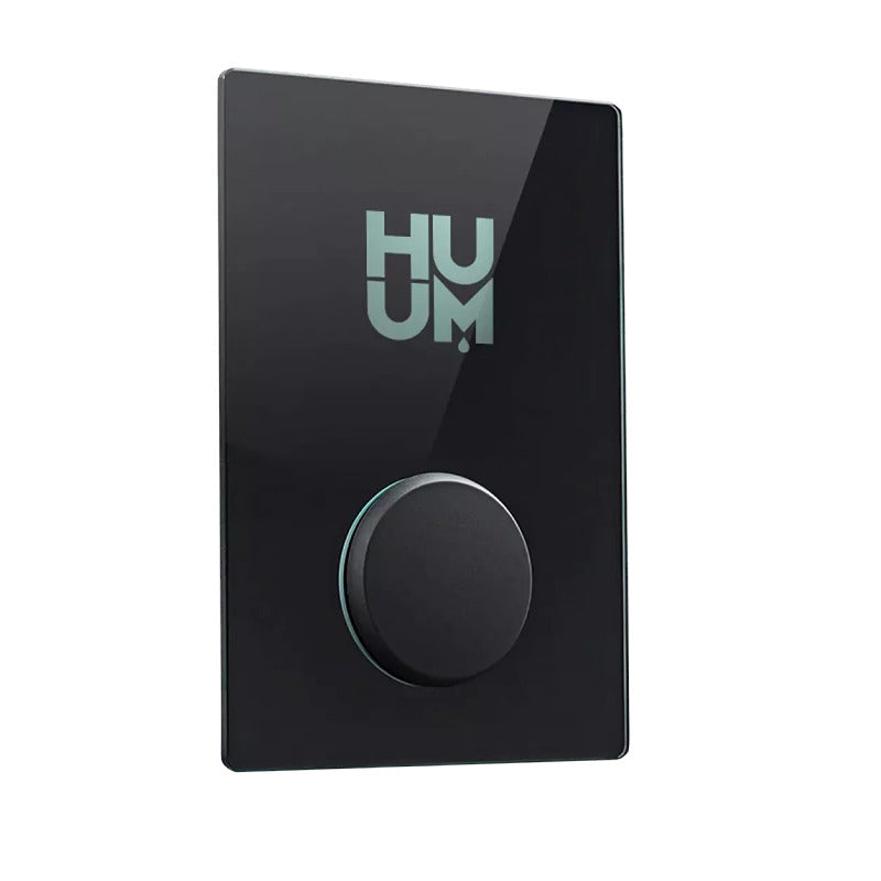 HUUM UKU GLASS Bedienfeld schwarz – elegante Seitenansicht aus Glas