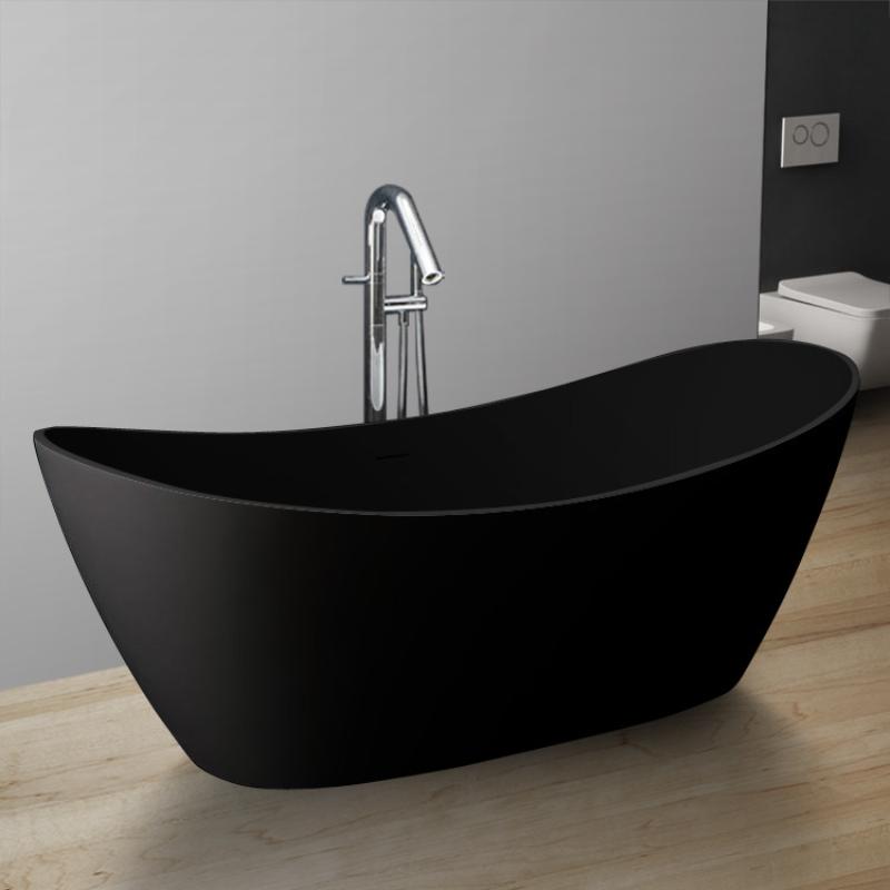 AWT StoneArt BS-526 185x79 Freestanding Mineral Cast Bathtub