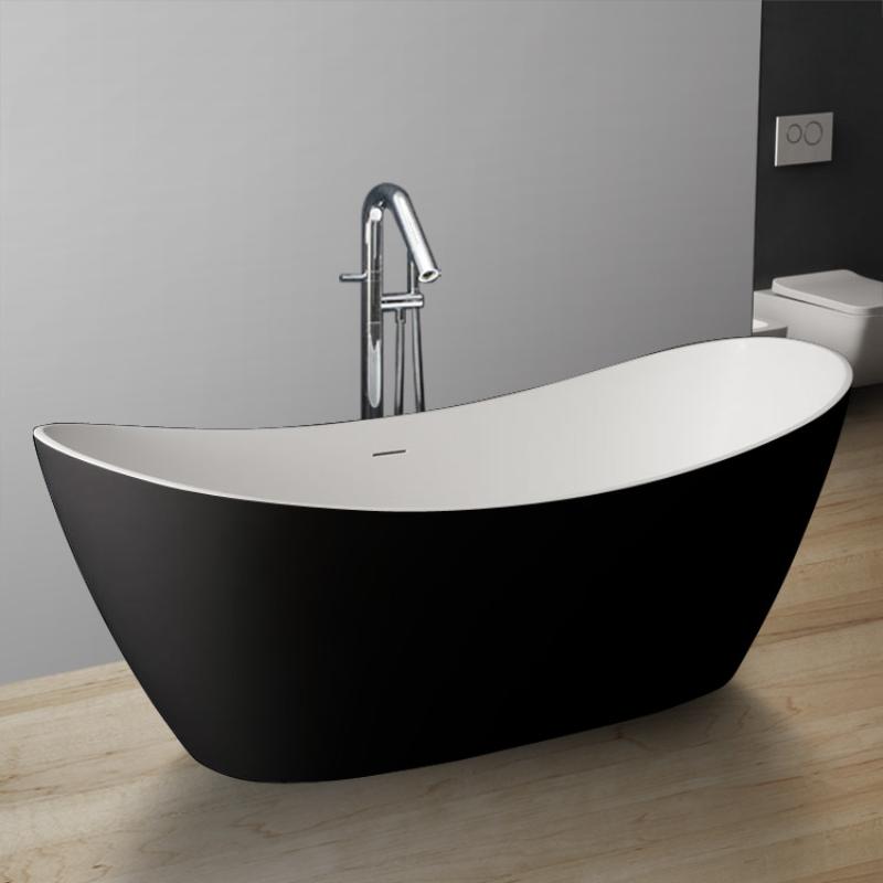 AWT StoneArt BS-526 185x79 Freestanding Mineral Cast Bathtub