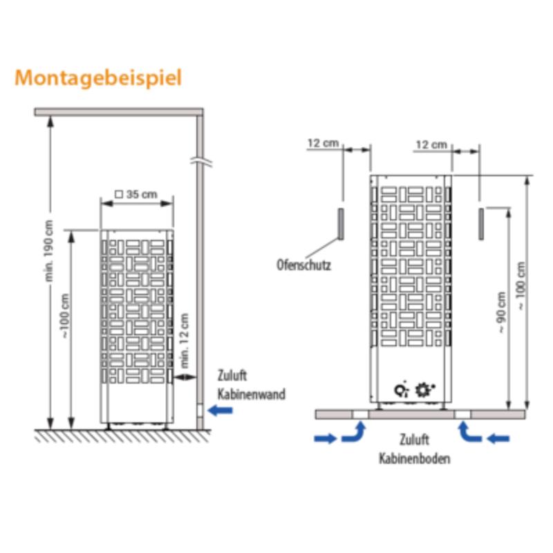 EOS Edge Control Saunaofen Standausführung