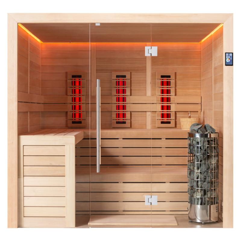 AWT Infrared cabin E1612C-IR Hemlock 180x160 for 2-4 Persons