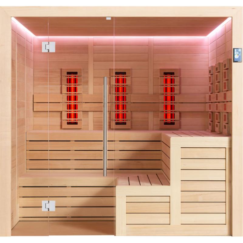 AWT Infrared cabin E1613C-IR Hemlock 180x180 for 3-4 Persons