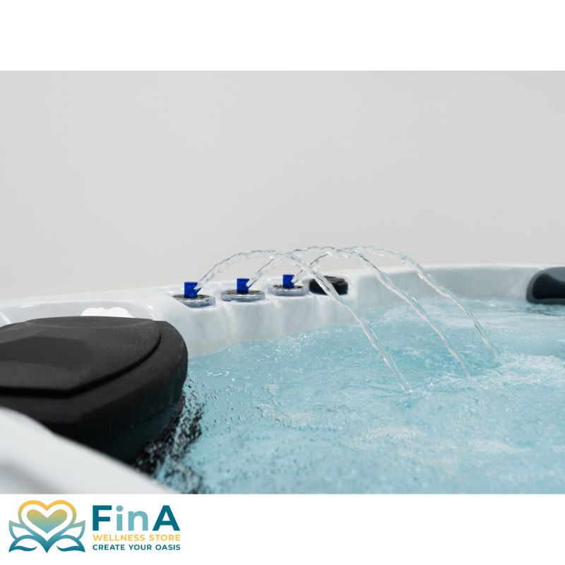 Wasserfontänen im FinA Calessia Whirlpool – eleganter Wasser-Effekt für stimmungsvolle Atmosphäre und entspannende Akustik