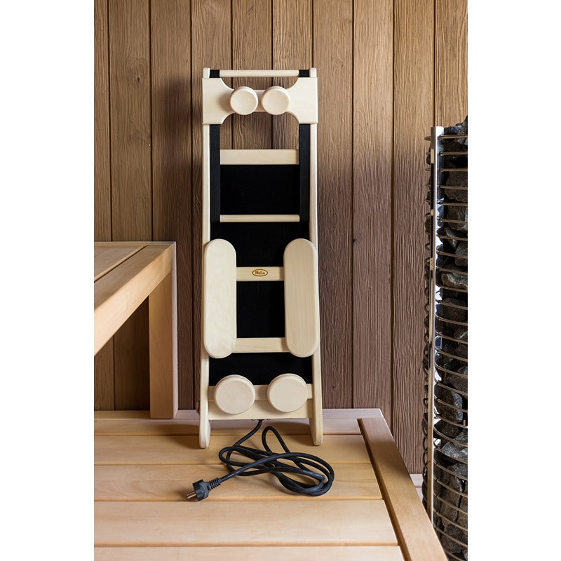 Frontalansicht der Halu Backrest Infrared mit integrierter Infrarotfunktion und Kopfstütze