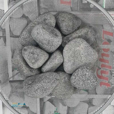 Abgerundete Saunasteine Louhi – hitzebeständig, ideal für elektrischen oder holzbefeuerten Saunaofen