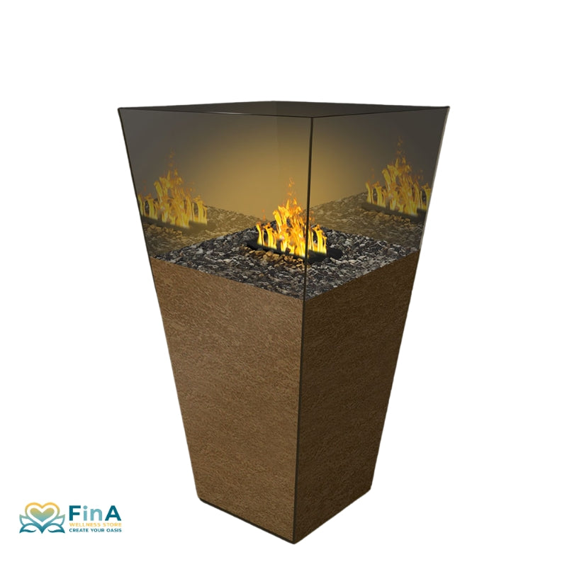 Große Effektfeuer-Vase – VASE Large als eleganter Blickfang für Innenräume und Empfangsbereiche
