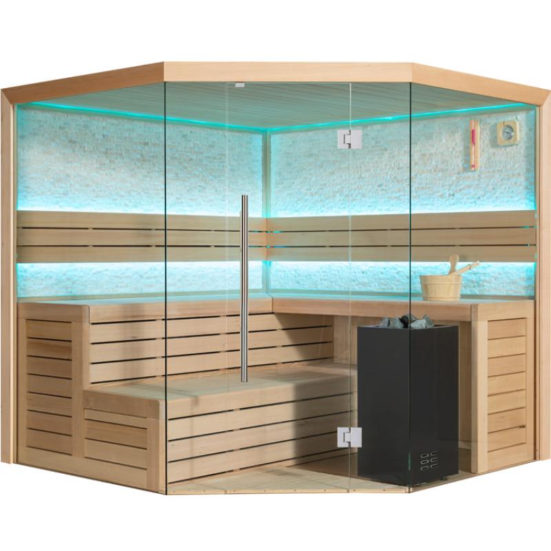 AWT E1601A Hemlock Sauna 220x220 für 4+ Personen