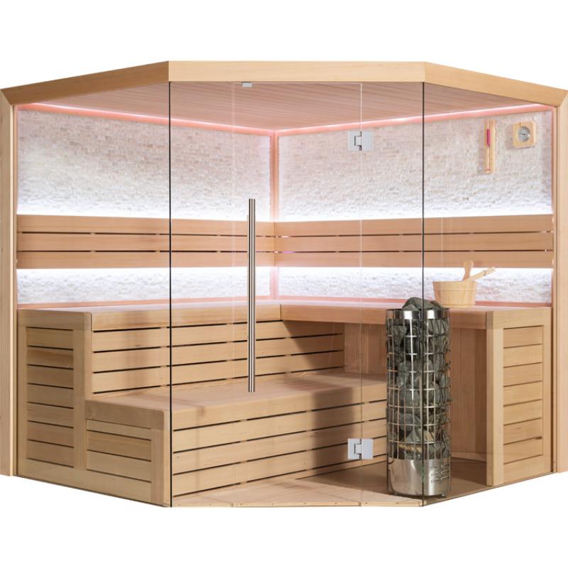 AWT E1601B Hemlock Sauna 200x200 für 4+ Personen