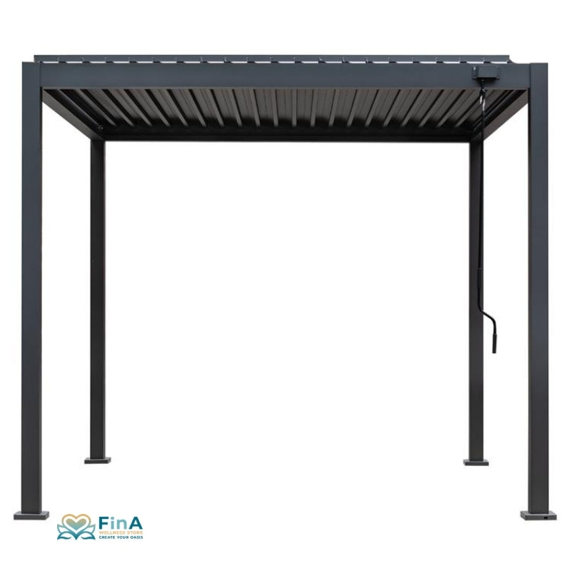 EAGO P2-3A Pergola in Anthrazit mit modernem Design – perfekte Überdachung für Terrasse oder Poolbereich