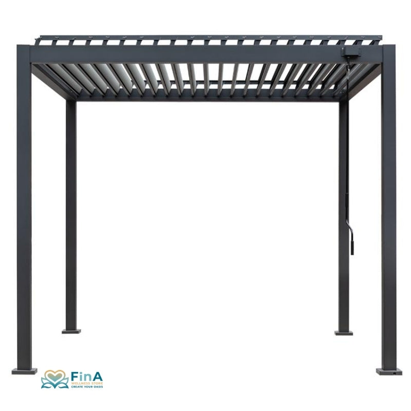 Pergola mit verstellbarem Lamellendach in Anthrazit – EAGO P2-3A für Garten, Whirlpool oder Lounge