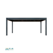 AWT P8 Extreme Pergola von EAGO mit elektrisch verstellbarem Dach, robustes Aluminiumgestell in Anthrazit mit modernem Design