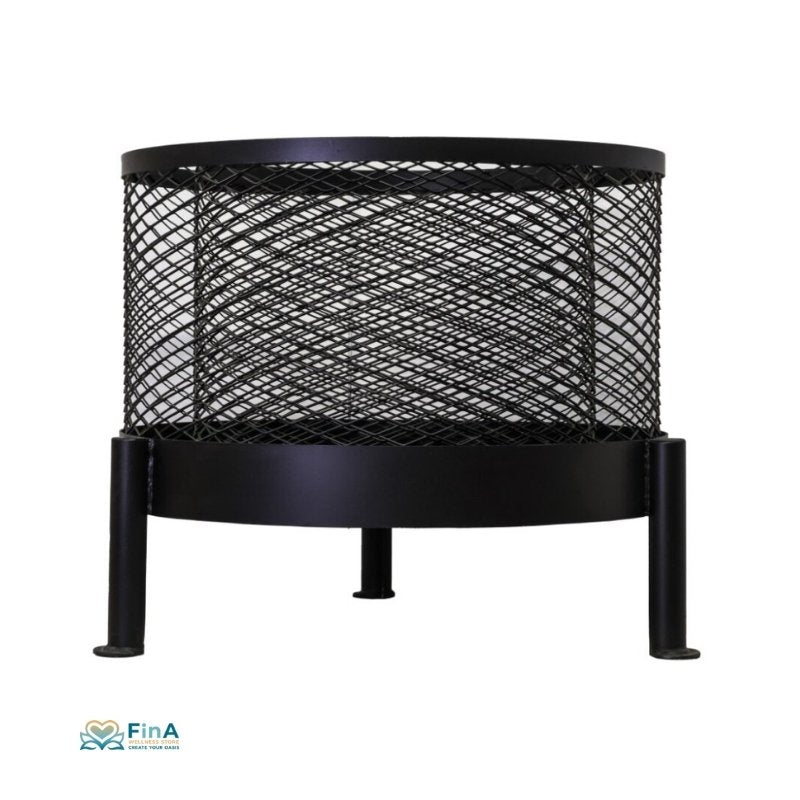 Saunaofen mit Gitterkorb und Saunasteinen – elegantes Design für jede klassische Sauna