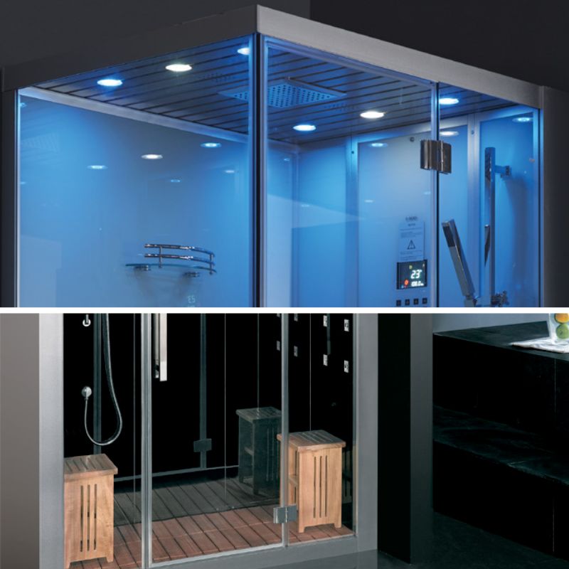 AWT-DZ972-1F8-Dampfdusche-dach-beleuchtung-innen-duschkopf-brause-und-zwei-holz-hocker