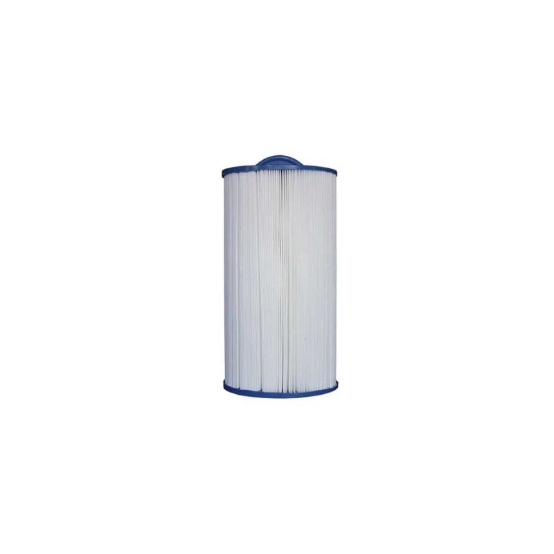 Zylindrischer Whirlpool-Filterpatrone von EAGO mit weißem Faltenfilter und blauem Kunststoffdeckel und -rahmen für IN-6xx und 40x Modelle