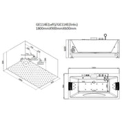 AWT-GE114E-Indoor-Whirlpool-180x90-technische-Zeichnung