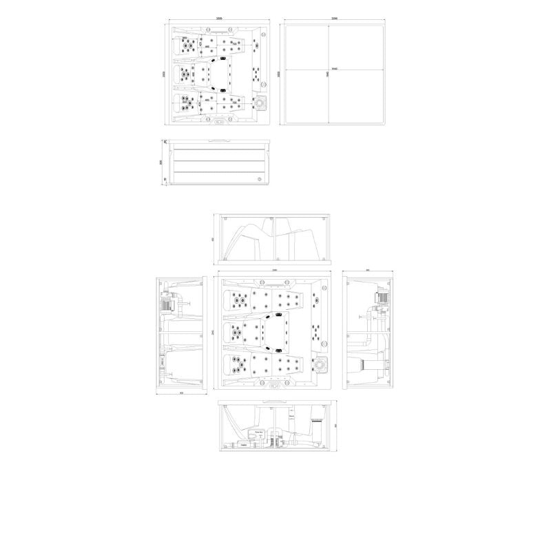 AWT-IN-402-premium-Outdoor-Whirlpool-200x200-technische-Zeichnung