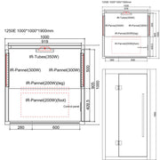 AWT-Infrarotkabine-E1250E-IR-Hemlock-100x100-Produktdatenblatt