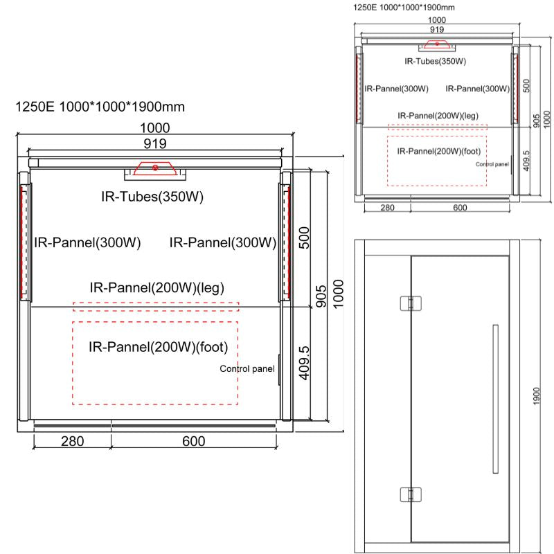 AWT-Infrarotkabine-E1250E-IR-Hemlock-100x100-Produktdatenblatt