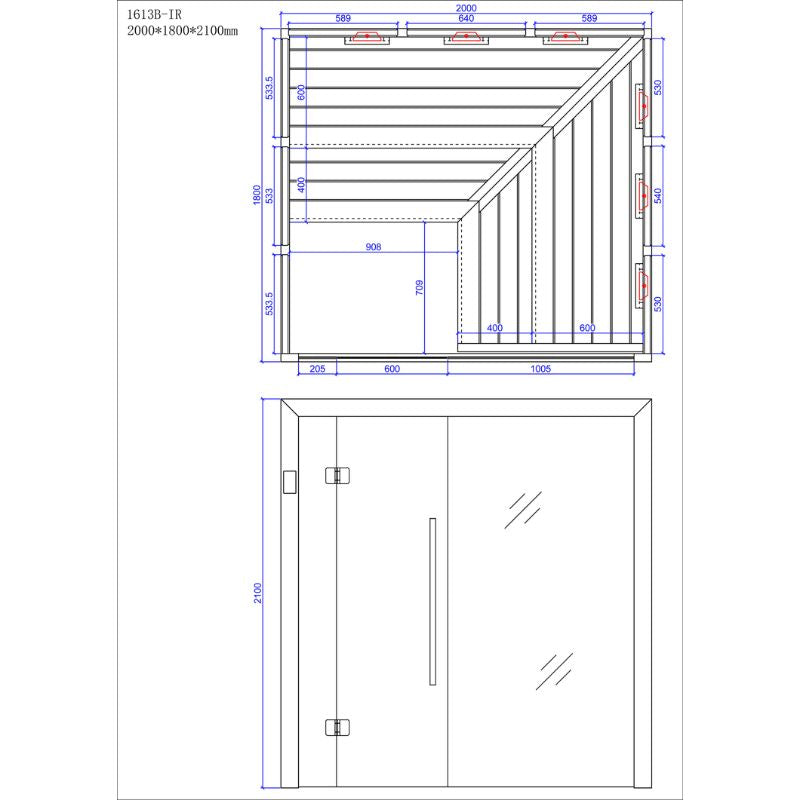 AWT-Infrarotkabine-E1613B-IR-Hemlock-200x180-Produktdatenblatt