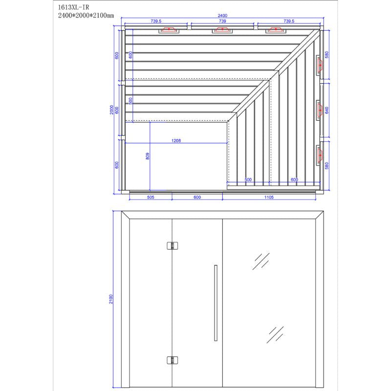 AWT-Infrarotkabine-E1613XL-IR-Hemlock-240x200-Produktdatenblatt