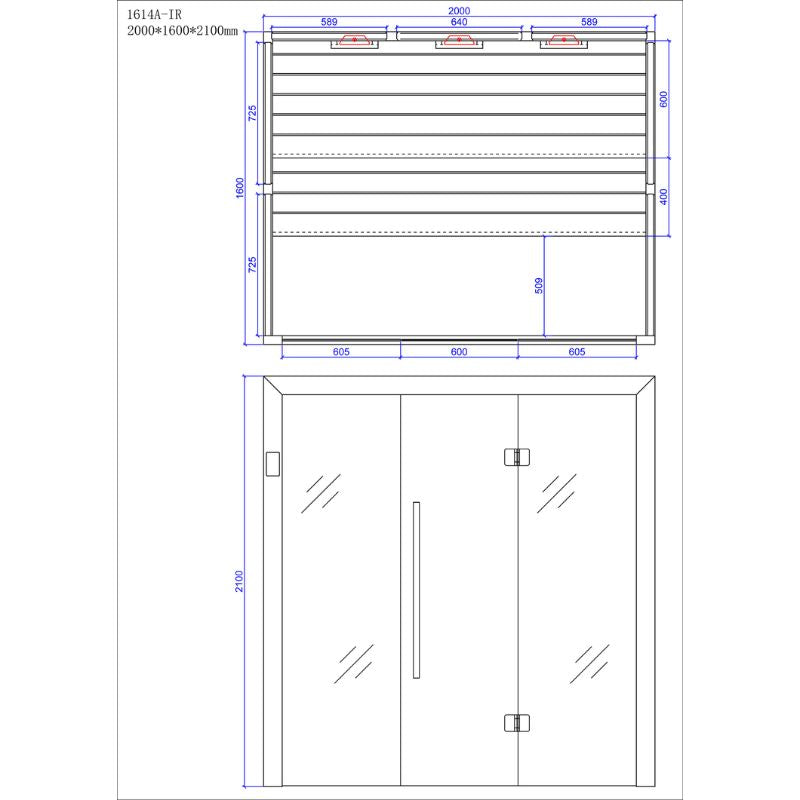 AWT-Infrarotkabine-E1614A-IR-Hemlock-200x160-Produktdatenblatt