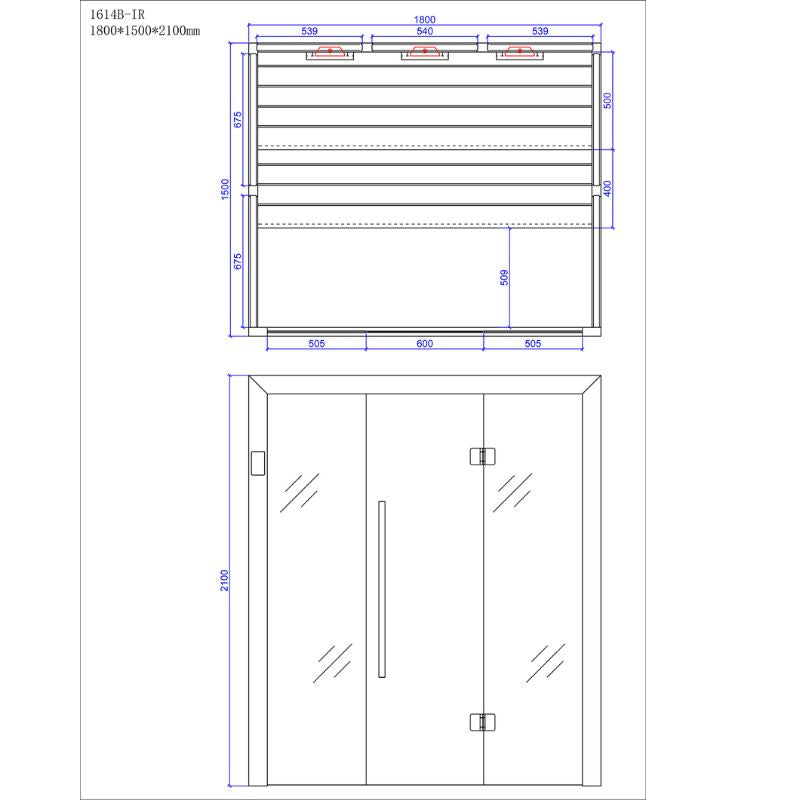 AWT-Infrarotkabine-E1614B-IR-Hemlock-180x15-Produktdatenblatt