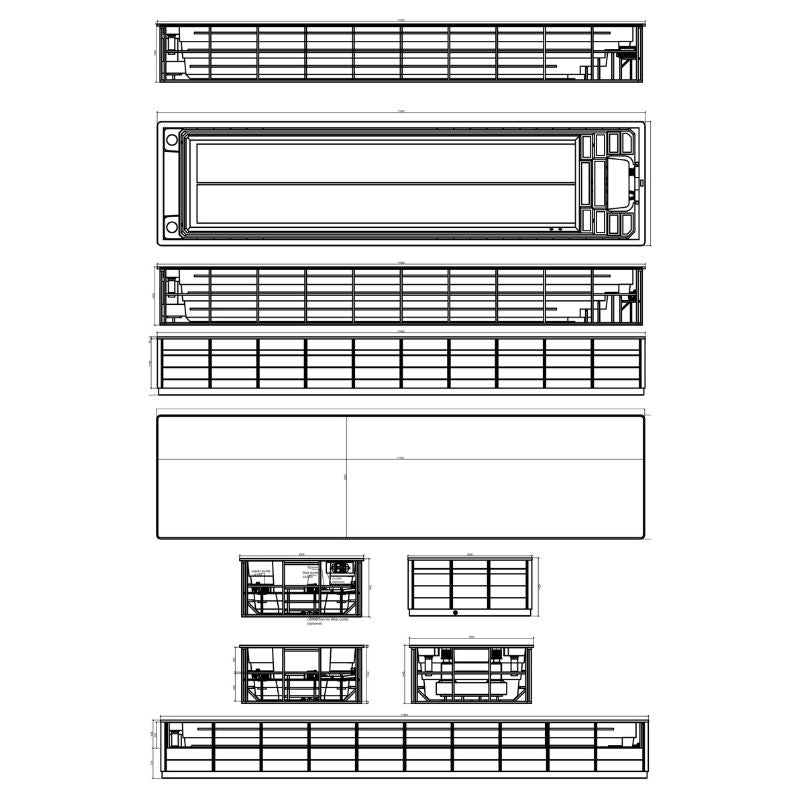 AWT Innovation 1200XL-T Swim Spa white 1183x300