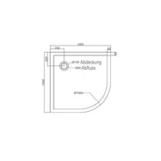 AWT-LXF1000R-Viertelkreis-100x100-Duschtasse