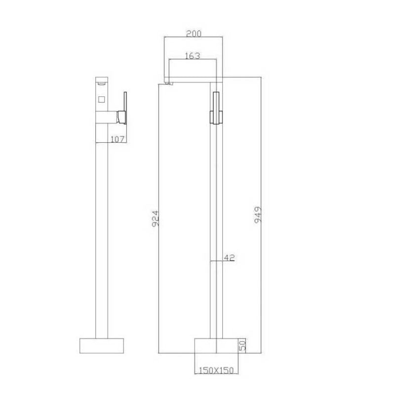 AWT-Lecco-901298-95cm-Standarmatur