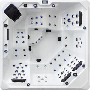 Product characteristics – the AWT IN-703 outdoor Hot tub with heat pump 225x225 for 5-6 Persons as a full version