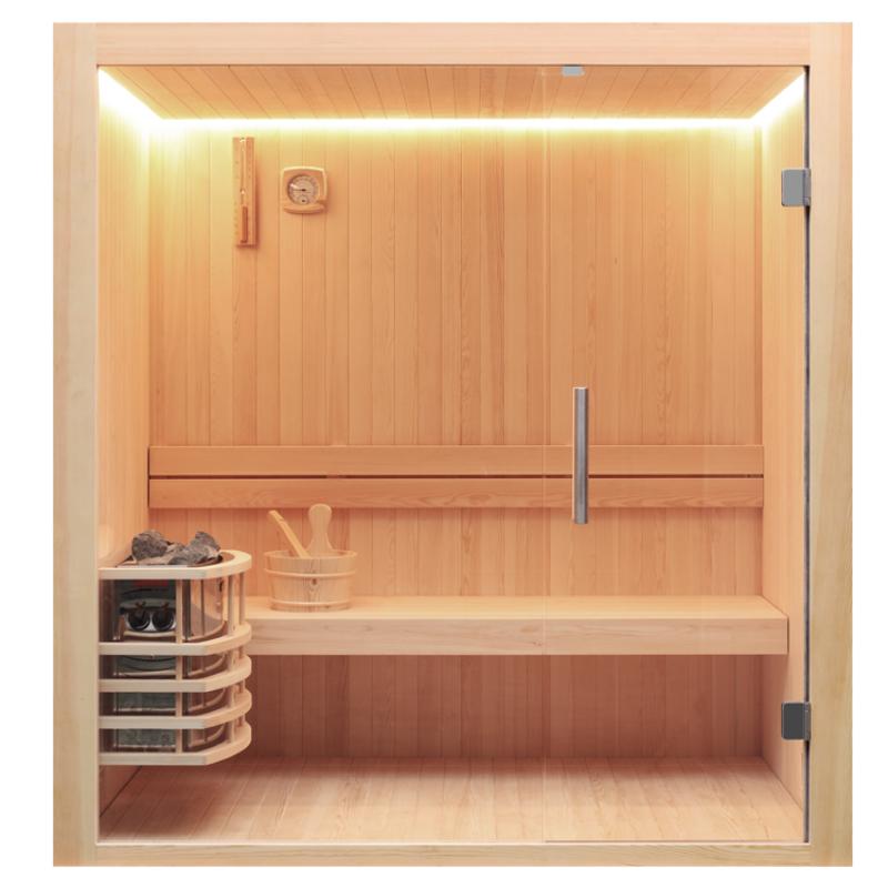 AWT E1803A Pinienholz Sauna 180x120 für 2-4 Personen