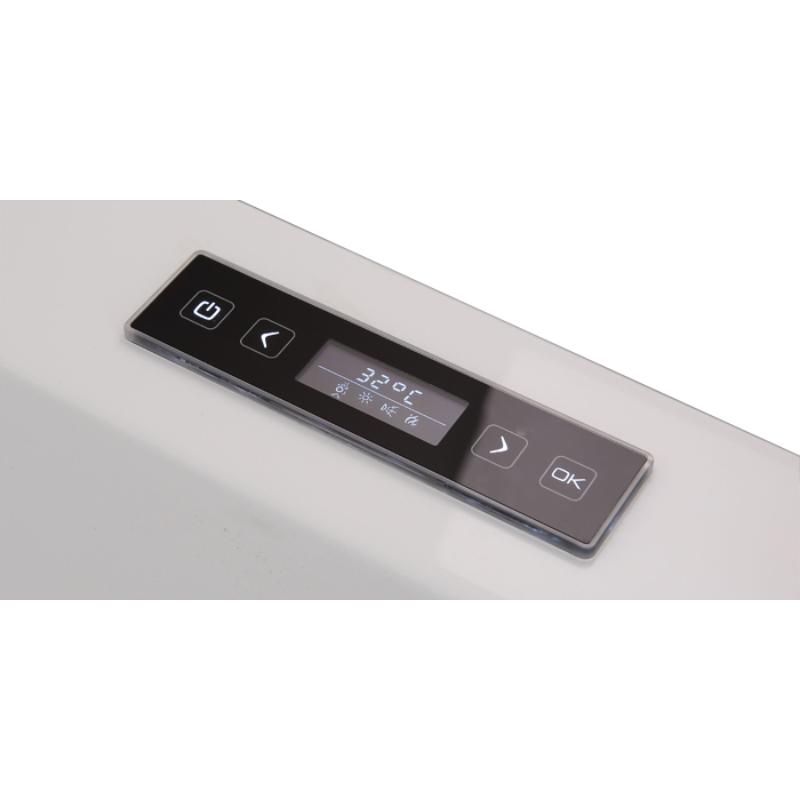 Digitales Bedienfeld des EAGO AWT GE105E Whirlpools mit schwarzem Display, Temperaturanzeige 33°C und Funktionstasten zur Steuerung der Wellness-Funktionen