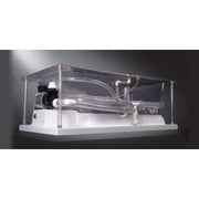 EAGO AWT GE113-1TSL Whirlpool mit transparentem Acrylgehäuse, sichtbarer Pumpen- und Rohrtechnik, weißer Basis, für 2 Personen geeignet