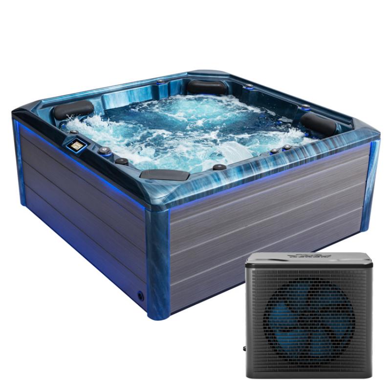 AWT IN-701 Outdoor Hot tub with heat pump 212x212 for 5-6 Persons 