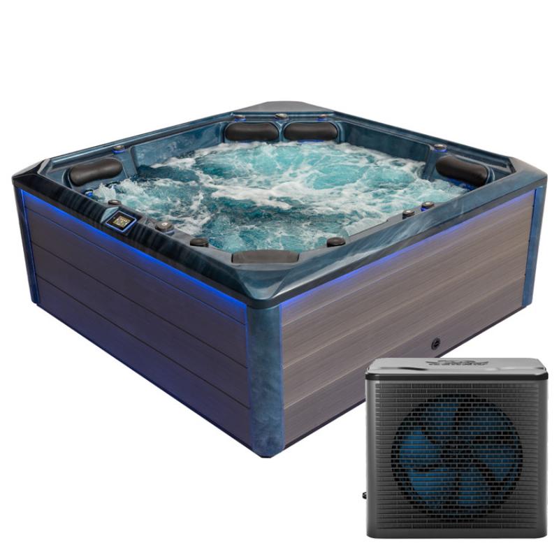 AWT IN-703 Outdoor Whirlpool mit Wärmepumpe 225x225 für 5-6 Personen