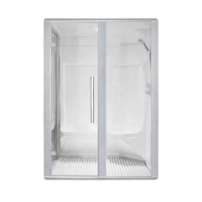 AWT S200B alu Steam bath 146x131 with 4.5kW Harvia steam generator for 2 Persons 