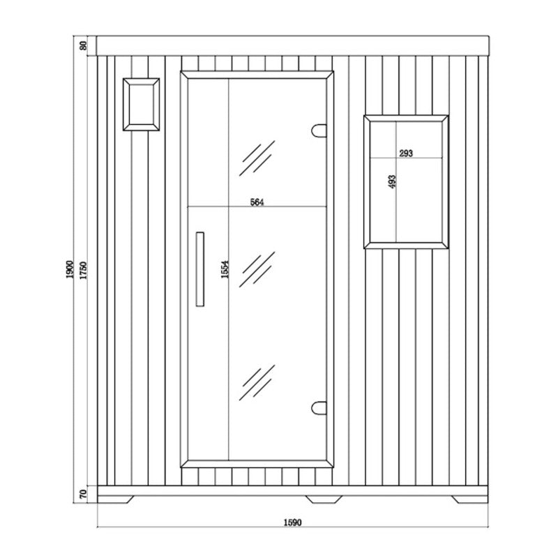 Allwaspa AL 150 Infrared cabin for 1-3 Persons 