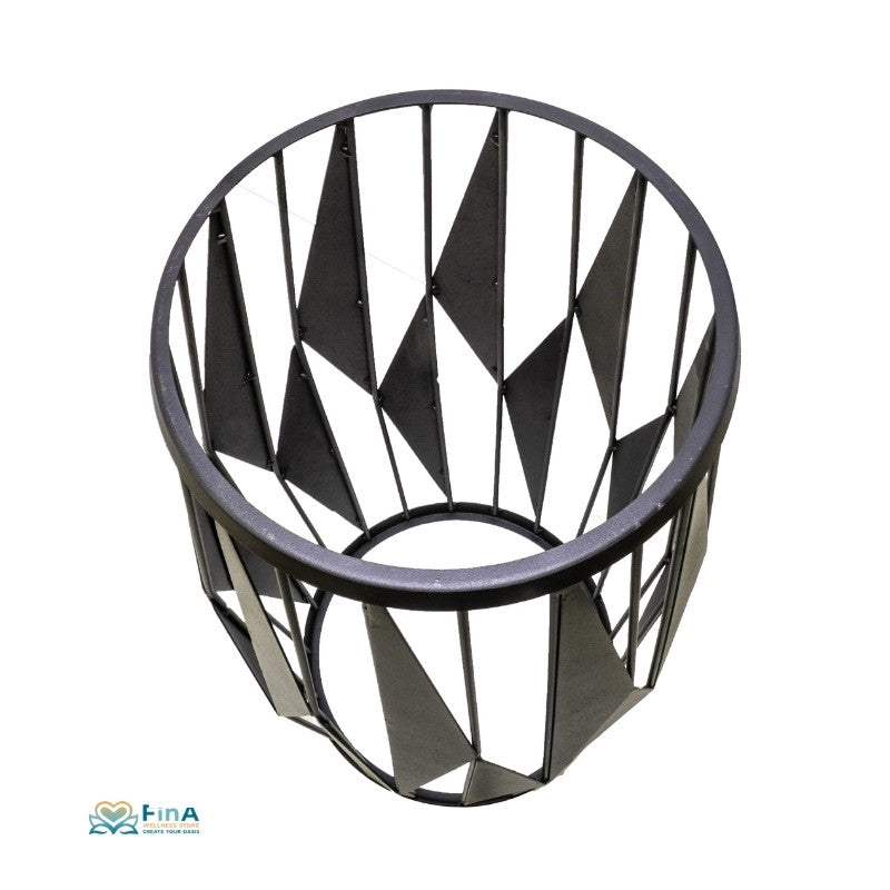 Cozy-OG-H500-H700-Steinkorb-aus-Edelstahl-von oben