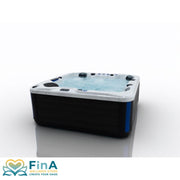 Outdoor Whirlpool FinA Fluxera mit Sterling Silver Acrylwanne und LED-Beleuchtung für 5 Personen