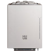 HUUM Core Wall Combi elektrischer Saunaofen in Weiß mit integrierter Dampffunktion, Frontansicht